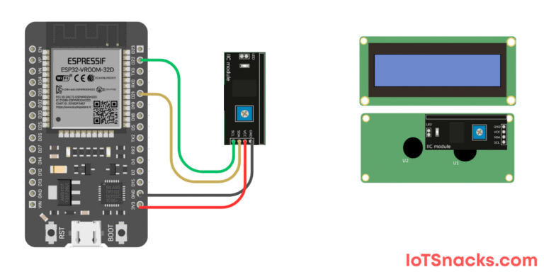 Interfacing 1602 LCD with I2C Module using ESP32 DOIT DevKit v1 | IoT ...