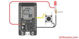 Push Button with ESP32 DOIT DevKit v1 – Step-by-Step Tutorial | IoT Snacks